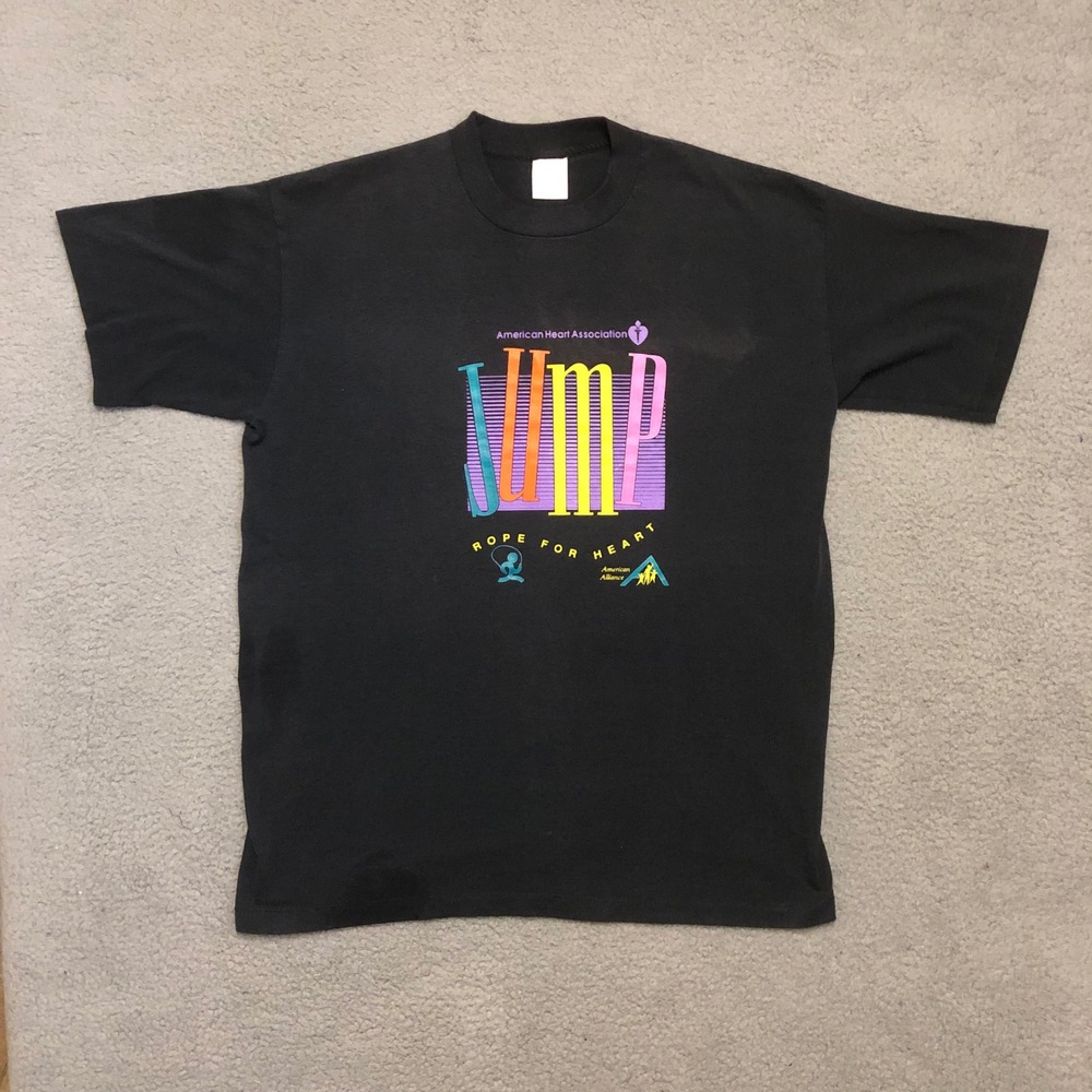 Single Stitch Jump Rope For Heart American Heart Association T-Shirt XL Faded